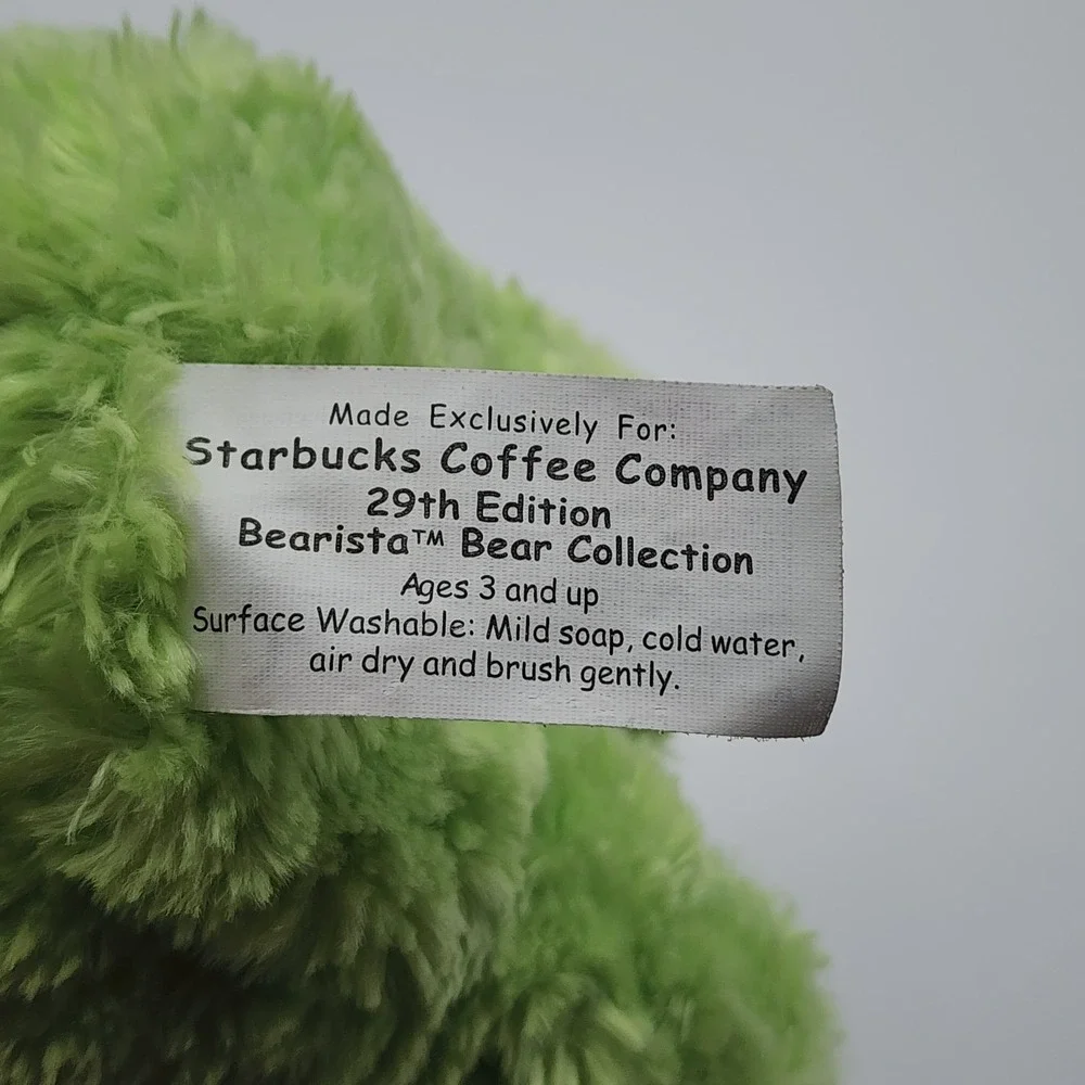 Starbucks 29th Edition Bearista Bear Plush In Kiss Me Green Frog Prince 10